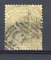 MAURICE : Yv. N° 61 SB N° 97 Fil CC  (o)  25c Jaune-olive Cote 12 Euro BE  2 Scans - Maurice (...-1967)