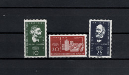 DDR 1956 Space, Carl Zeiss, Set Of 3 MNH - Europe