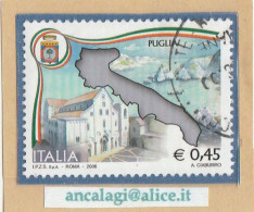 USATI ITALIA 2006 - Ref.1010 "REGIONI D'ITALIA: Puglia" 1 Val. - - 2001-10: Usati