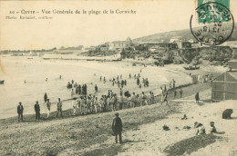 CPA- CETTE (Sète) Vue Générale De La Plage De La Corniche - Photo Rouanet, Coiffeur *tàd 1909** - Sete (Cette)