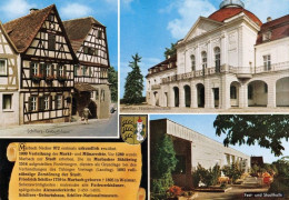 1 AK Germany / B-W * Chronikkarte Der Stadt Marbach Mit Wappen, Schillers Geburtshaus Schiller-Nationalmuseum, Festhalle - Marbach