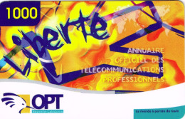 NOUVELLE CALEDONIE NEW CALEDONIA Telecarte Phonecard Prepayee Prepaid Liberte 1000 F Annuaire Ex.2004 UT BE - Nieuw-Caledonië