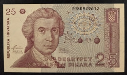 Croatia Croatie Kroatien - 1991 - 25 Dinara - P19a - UNC - Croatia