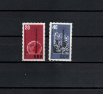 DDR 1965 Space, 20 Years DDR Broadcast Set Of 2 MNH - Europe