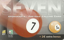 Greece: Prepaid IDT Seven. Pin Code Thick - Griekenland