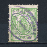 ESPAÑA 1920—TIMBRE PARA FACTURAS—SELLO FISCAL 10 Centimos (o) Verde Amarillo - Revenue Stamps