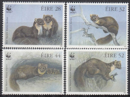 IRLAND  798-801, Postfrisch **, WWF, Weltweiter Naturschutz: Baummarder, 1992 - Ungebraucht