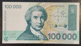 Croatia Croatie Kroatien - 1993 -  100000 Dinara - P27a - UNC - Croazia