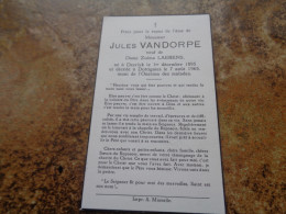 --Doodsprentje/Bidprentje  JULES VANDORPE  Deerlyk 1895-1965 Dottignies  (Vf Zulma LAEBENS) - Religione & Esoterismo