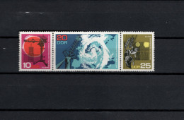 DDR 1968 Space, Meteorology Strip Of 3 MNH - Europa