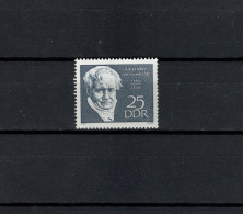 DDR 1969 Space, Alexander Von Humboldt Stamp MNH - Europa