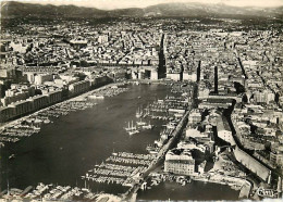 13 - Marseille - Vue Panoramique Aérienne Sur Le Vieux Port, La Ville Et La Canebière - Mention Photographie Véritable - - Canebière, Centre Ville