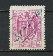 ESPAÑA 1940/1950 — TIMBRE ESPECIAL PARA FACTURAS Y RECIBOS #55 SELLO FISCAL (o) 5 Ptas - Revenue Stamps