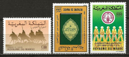 MAROC: **, N° YT 1012, 1013 Et 1014, TB - Morocco (1956-...)