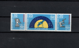 DDR 1971 Space, Carl Zeiss Jena Strip Of 3 MNH - Europa