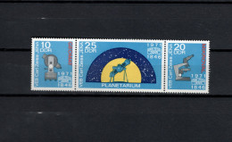DDR 1971 Space, Carl Zeiss Jena Strip Of 3 MNH - Europe