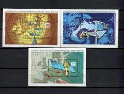 DDR 1972 Space, Meteorology Set Of 3 S/s MNH - Europe