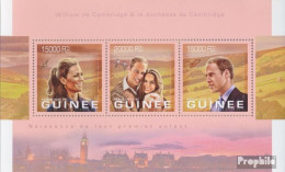 Guinea 9938-9940 Kleinbogen (kompl. Ausgabe) Postfrisch 2013 Prinz William Und Kate Middleton - Guinea (1958-...)