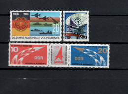 DDR 1976/1977 Space, Army, Intersputnik, MMM, 4 Stamps MNH - Europa