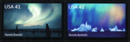 USA - 2007 - International Polar Year - Polar Lights - Auropa Borealis - Mint Self-adhesive Stamp Set - Nuovi