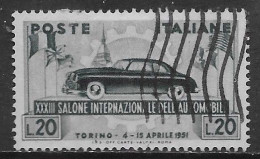 Italia Italy 1951 Salone Auto Torino Sa N.655 US - 1946-60: Used