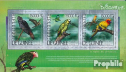 Guinea 10355-10357 Kleinbogen (kompl. Ausgabe) Postfrisch 2014 Papageien - Guinée (1958-...)