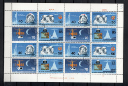 DDR 1986 Space, 25th Anniversary Of Manned Spaceflight Sheetlet CTO - Europa