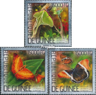 Guinea 10311-10313 (kompl. Ausgabe) Postfrisch 2014 Schmetterlinge - Guinée (1958-...)