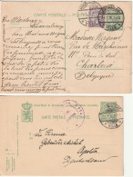 Luxemburg , 2 Karten  1910, 1926, ,1x Censurstempel Trier - Briefe U. Dokumente