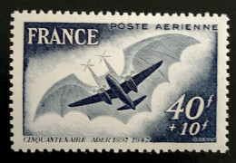 1948 FRANCE N 23 POSTE AERIENNE CINQUANTENAIRE ADER - NEUF** - 1927-1959 Postfris