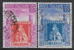 Italia Italy 1951 Francobolli Di Toscana Sa N.653-654 Completa US - 1946-60: Used