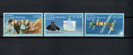 DDR 1988 Space, 10th Anniversary Of Spaceflight USSR - DDR Set Of 3 MNH - Europe