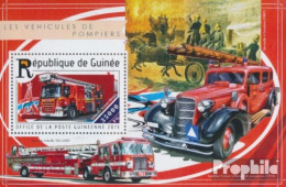 Guinea Block 2508 (kompl. Ausgabe) Postfrisch 2015 Feuerwehrfahrzeuge - Guinée (1958-...)