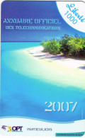 NOUVELLE CALEDONIE NEW CALEDONIA Telecarte Phonecard Prepayee Prepaid Liberte 1000 F Annuaire 2007 Ex.2010 UT BE - Nouvelle-Calédonie