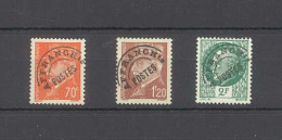 PREOBLITERE - 3 Timbres Types "Pétain"  - Yvert 84, 85, 86 -  Neufs Sans Trace De Charnière - 1893-1947