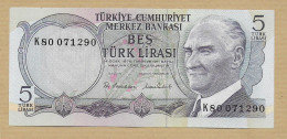 5 TURK LIRASI 1976 TURQUIE NEUF - Turquie