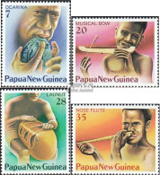 Papua-Neuguinea 360-363 (kompl.Ausg.) Postfrisch 1979 Musikinstrumente - Papúa Nueva Guinea