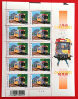 2008-TRAM BELGE DE CHARLEROI - FEUILLET 10 TIMBRES - Tram