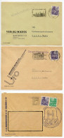 Germany, East 1959-1962 3 Covers; Dresden To Calbe / Saale; Slogan Cancels; Workers Definitive Stamps - Covers & Documents