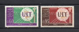 ALGERIE N° 409 + 410   NEUFS SANS CHARNIERE COTE 3.00€    TELECOMMUNICATIONS UIT - Algeria (1962-...)