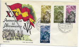 Spain 1956 Set On FDC (35 Euros) - FDC