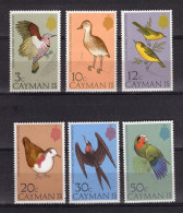 Cayman Islands Serie 6v 1975 Birds Parrot Warbler Dove Flicker Frigate Duck MNH - Caimán (Islas)