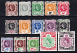 Leeward Islands, 1954  Y&T. 119 / 133,  MH. - Leeward  Islands