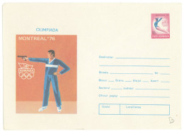 IP 76 - 128 SHOOT, GYMNASTICS, OLIMPIC GAMES, Montreal, Romania - Stationery - Unused - 1976 - Postal Stationery