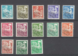 PREOBLITERE - Série De 13 Timbres Types "Coqs Et Moissonneurs"  - Yvert  106 à 118 -  Neufs Sans Traces De Charnières - 1953-1960