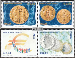 Italien 2800-2803 Paare (kompl.Ausg.) Postfrisch 2002 Einführung Des Euros - 2001-10: Nieuw/plakker