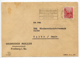 Germany, East 1961 Cover; Freiberg (Sachs) To Calbe / Saale; Slogan Cancel; 20pf. Stalin Boulevard Stamp - Lettres & Documents