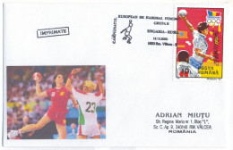 H 3 - 797 Russia-Hungary, European Handball Championship, Romania - Cover - 2004 - Maximum Cards & Covers