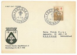 SC 59 - 1 Scout FINLAND - Cover - Used - 1955 - Covers & Documents