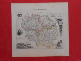 CARTE VUILLEMIN DEPARTEMENT DE LA CREUSE (23) - Cartes Géographiques